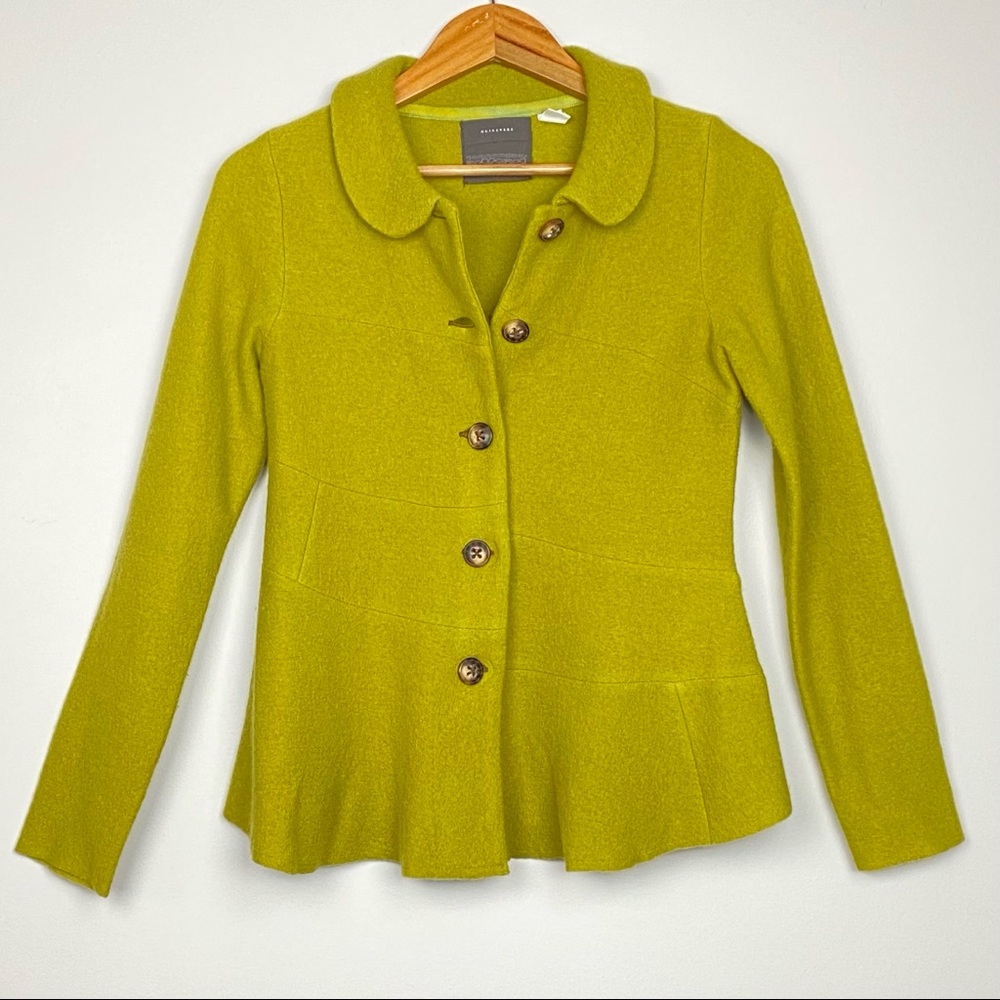 ANTHROPOLOGIE Green Wool Coat